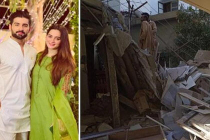 After their house collapsed, Aiman Khan suffered minor wounds