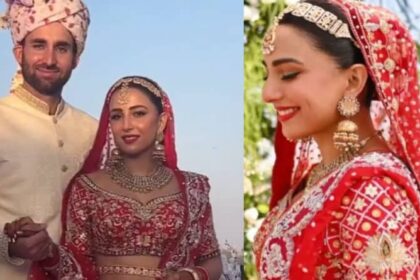 Ushna Shah looks gorgeous for her wedding in red