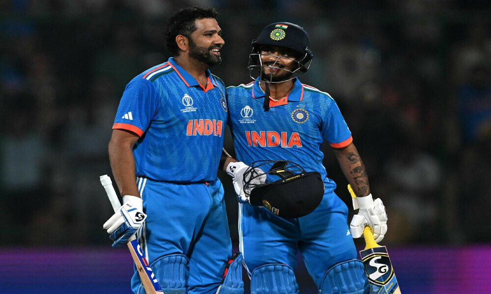 India defeats Afghanistan in the World Cup thanks to Rohit Sharma's record-breaking tonne.