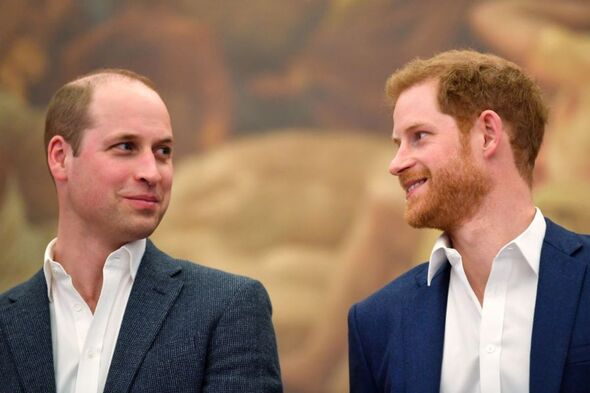 William and Harry looking at each other 3958059
